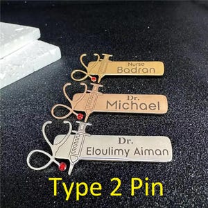 Custom Name Pin for Doctor, Nurse Pin, Personalized Doctor Pin, Doctor ...