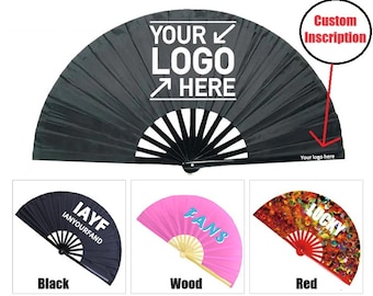 Custom Fan Foldable Personalized Picture handheld fan. Bamboo or Plastic Fan For Raves Clacks Festival BEST PRICE -  message for bulk order!