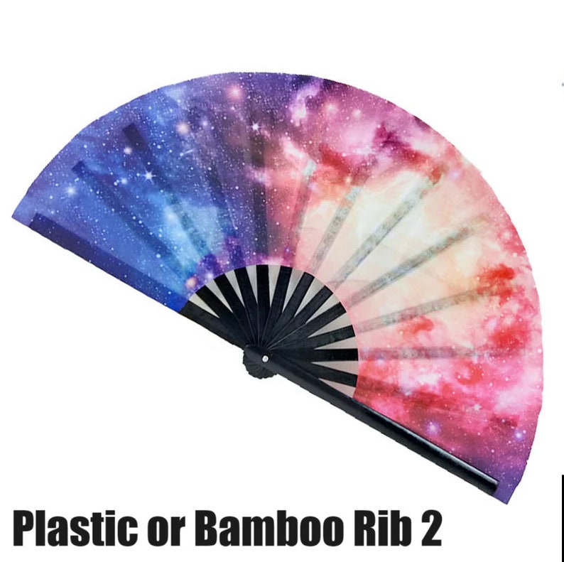 Custom Fan Foldable Personalized Picture handheld fan. Bamboo or Plastic Fan For Raves Clacks Festival BEST PRICE message for bulk order image 3