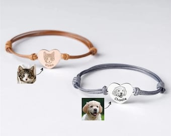 Custom Pet Bracelet, Personalized Pet Bracelet, Pet Name Bracelet. Dog Bracelet, Cat Bracelet, Pet Gift, Custom Pet Photo Bracelet