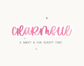 Charmigt Script-typsnitt: Udda handskriven design (OTF/TTF + SVG)