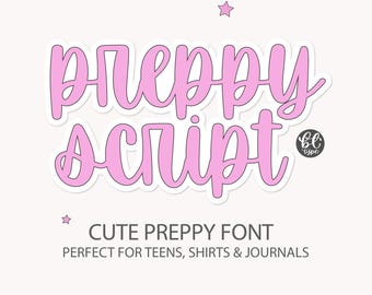 Fonte Preppy Script | Fonte manuscrita em negrito (OTF, TTF, SVG)