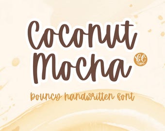 Coconut Mocha – Fonte manuscrita vibrante para citações sobre café, planners e projetos com Cricut (Download digital)