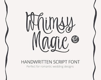 Whimsy Magic Script Font – Elegant Wedding Font, SVG for Cricut