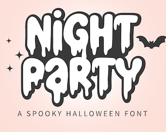 Fonte para festa noturna: fonte assustadora de Halloween (OTF, TTF)
