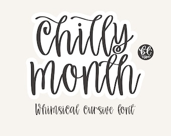Fonte Chilly Month Script – Fonte cursiva encantadora para casamentos, SVG para Cricut