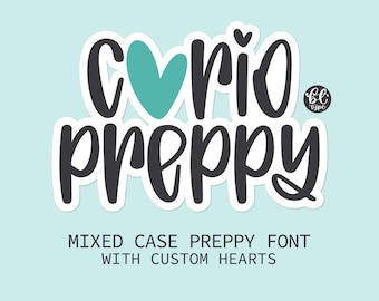 Fonte Preppy Heart, estilo manuscrito Corio (OTF, TTF, SVG)