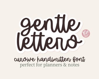 Fonte Gentle Letters – Letra cursiva manuscrita para planners, anotações e Cricut.