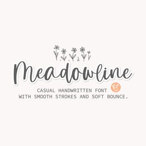 Digital Planner Font | Neat Handwriting Font | Goodnotes, Procreate & Notability Font | Study and Teacher Fonts | Meadowline Font