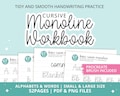 Cursive Handwriting Practice Sheets for Adults, Calligraphy & Lettering Worksheets, Improve Handwriting with Monoline + Free Procreate Brush product logo