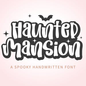 Haunted Mansion Retro font - Groovy font, Halloween font, boho font, Spooky font, Bone font, Fonts for Cricut, bubbly font, Y2K, Scary font