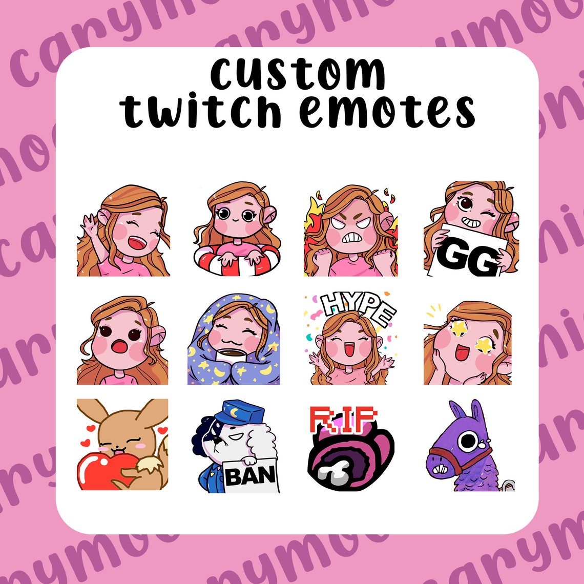 Emotes de Twitch personalizados / Emotes / Emotes | Etsy