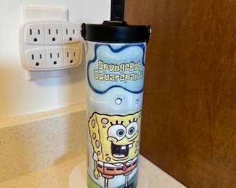 New  22oz tumbler, with flip straw. holds ice 24 hours "Sponge Bob"