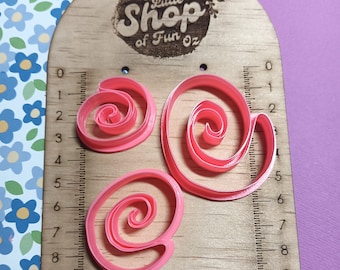 Polymer Clay Cutter, organic shape, spiral, swirl