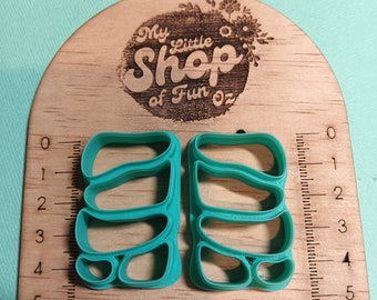 Organic Statement Shape Polymer Clay Cutters, Organic Shape Set