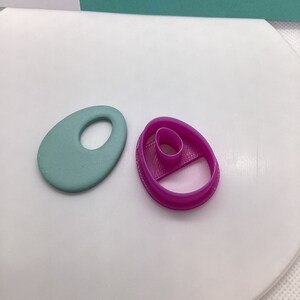 Polymer clay cutters, 60s theme cutters, egg shape cutters, doughnut cutters