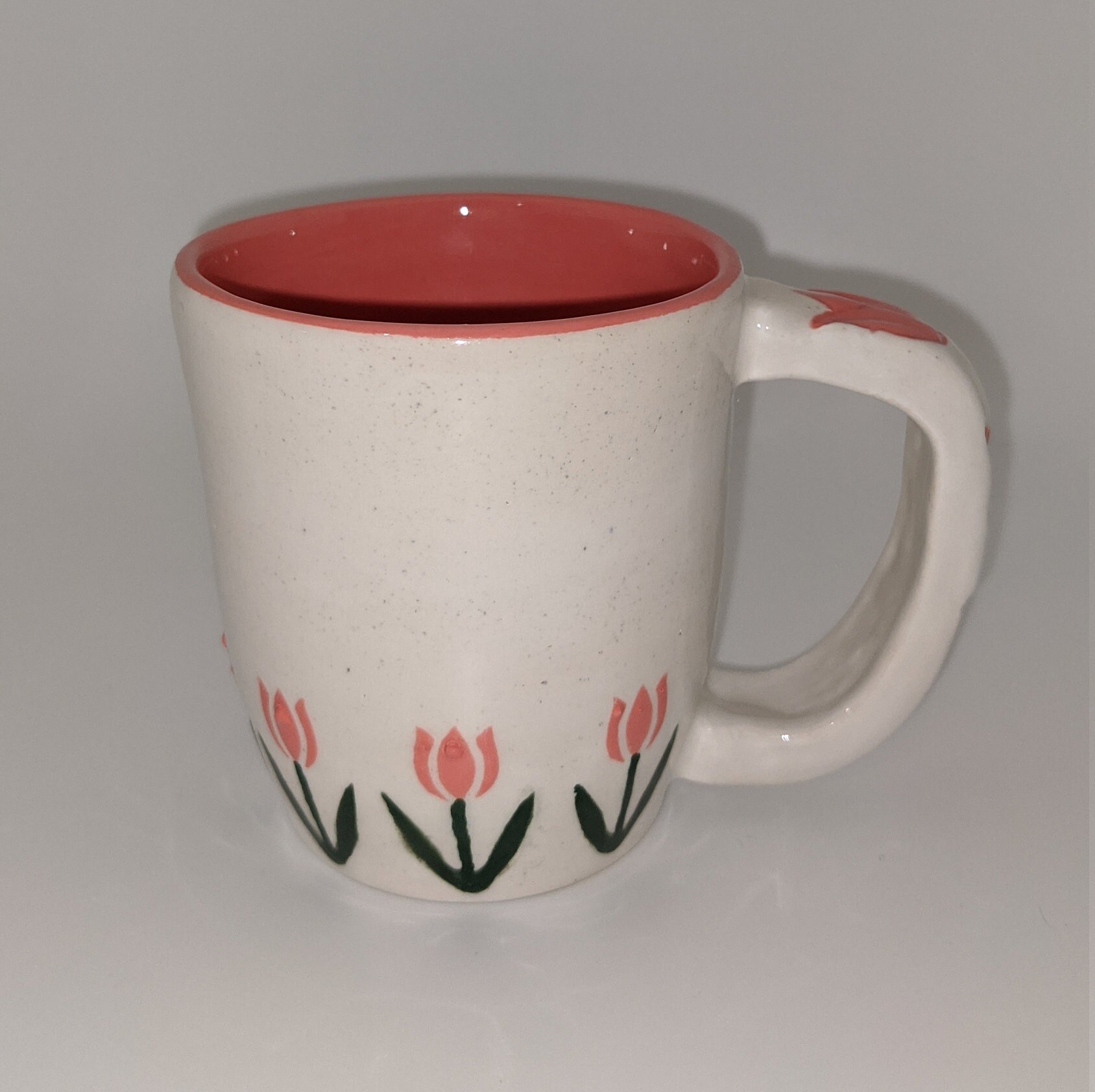 Pink Tulip Flower Ceramic Mug | Etsy