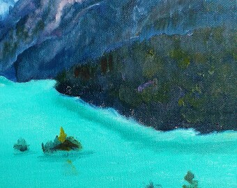 絵画　John Greco 作 LAKE Louise カナダ レイク・ルイーズ 絵画 John Greco 作 LAKE Louise カナダ レイク・ルイーズ 絵画
