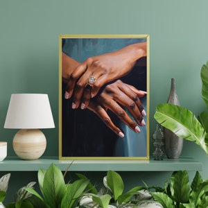 Schwarze Frau Kunst | Druckbare Kunst | Wohndekor | Schwarzes Mädchen Kunstdruck | Afrikanische Kunst | Schwarze Hand Poster | Schwarzes Mädchen Kunst Poster