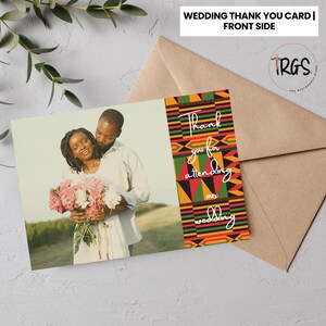 de remerciement pour mariage africain | de remerciements pour mariage minimaliste moderne | de remerciement avec photo | Couvert Merci | Toile
