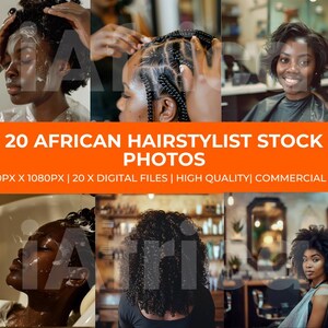 Hair Salon Stock Photos, Hair Stylist Photos, Hair Dresser Stock Images for Website & Social Media, African American Stock Photos, Canva,PLR
