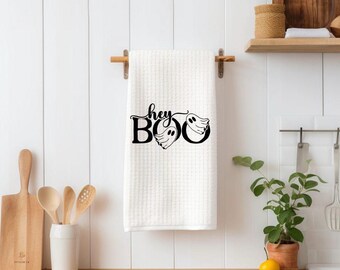 Halloween Kitchen Waffle Weave Towels