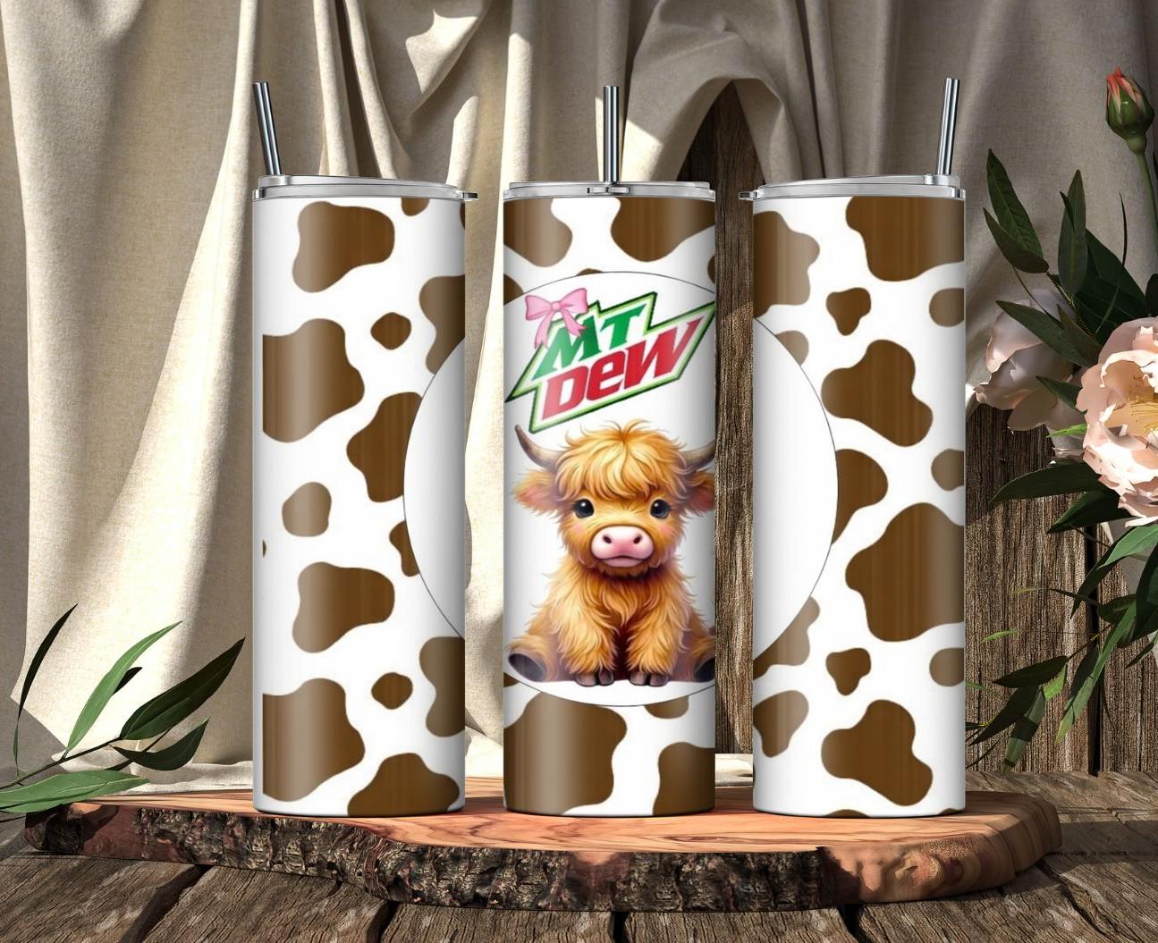 Highland Cow Soda Tumbler: 20oz Stainless Steel - Etsy