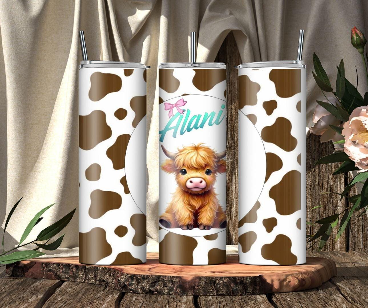 Highland Cow Soda Tumbler: 20oz Stainless Steel - Etsy