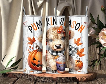 Highland Cow Fall Skinny Tumbler
