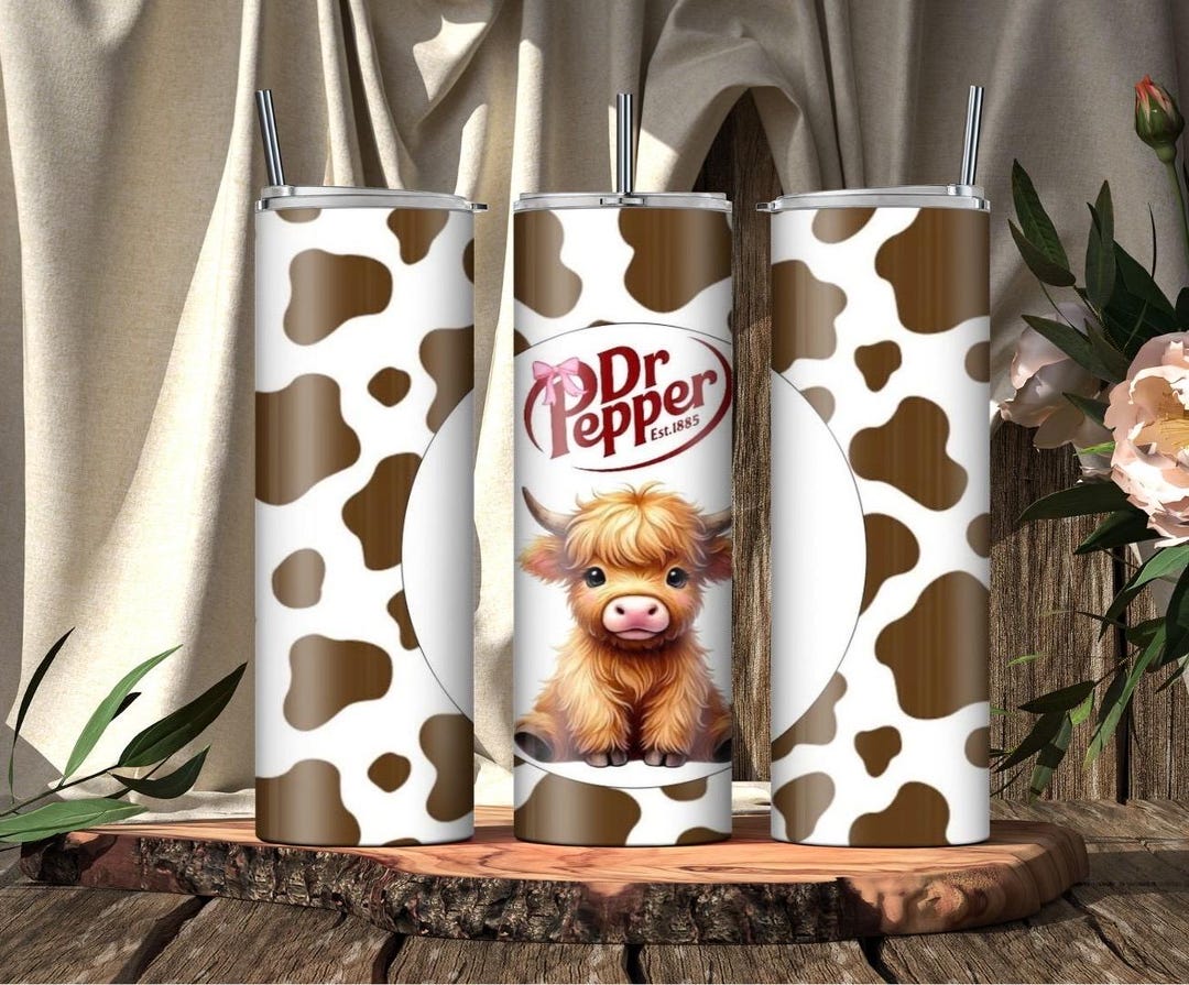 Highland Cow Soda Tumbler: 20oz Stainless Steel - Etsy