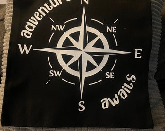Adventure Awaits Compass Tote Bag