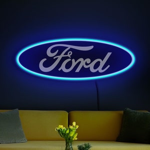 Ford neon sign, Ford led sign, Ford logo, Ford light sign, Garage neon sign, Ford garage sign, Garage wall decor, Ford wall art, Ford decor