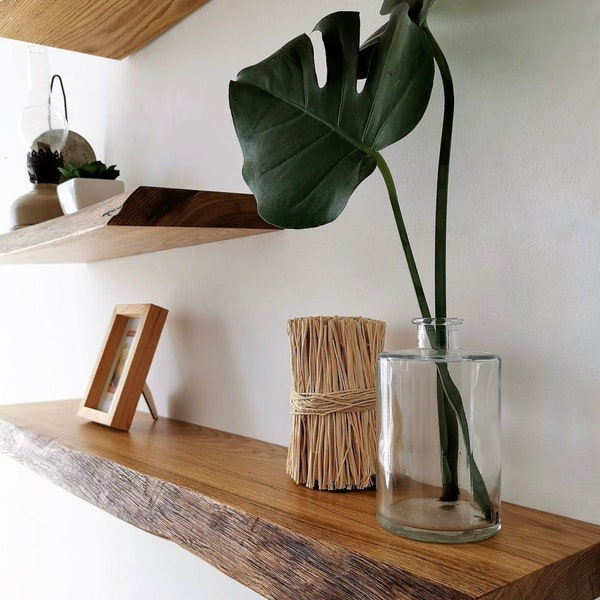 Custom made shelves,Wood wall shelfm,Oak walnut wood shelf,Floating rustic shelves,Kitchen or dinning room shelves,Live edge floating shelf