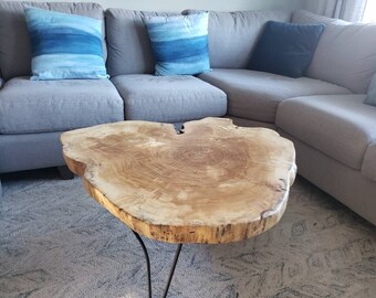 Slab coffee table, Coffee table wooden, Live edge coffee table walnut, Round coffee table with legs, Modern coffee table, Rustic table round