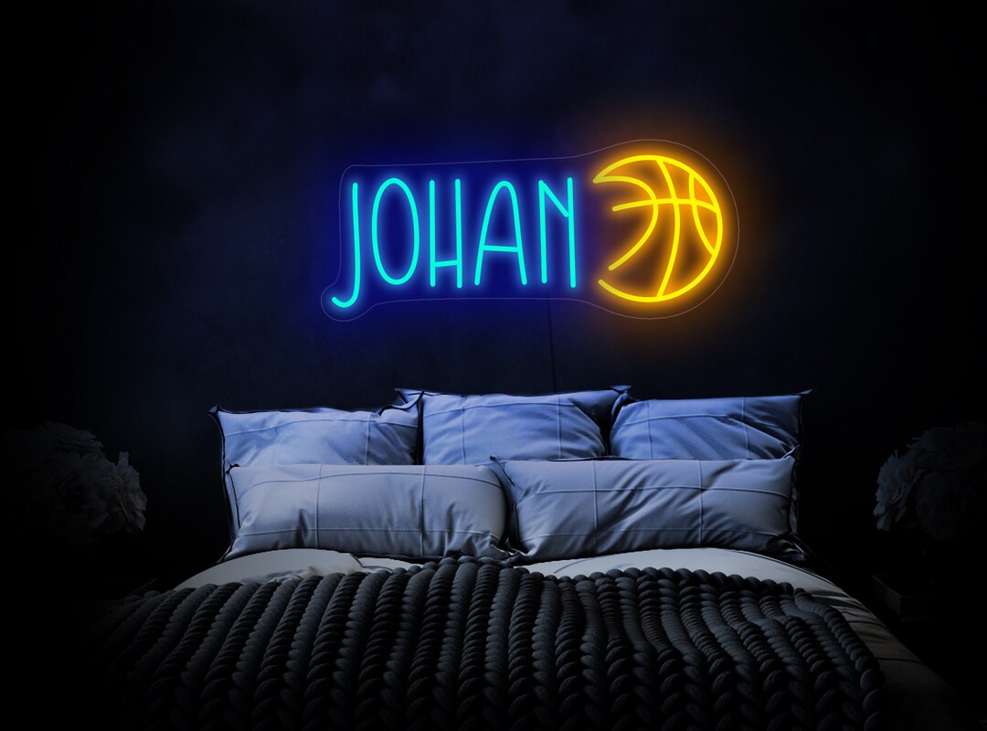 Red Basketball Sign Basketball Neon Sign, Custom Basketball Sign, Personalized Basketball ...