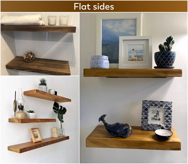 Live edge floating shelf, Natural edge wood shelves, Wood floating shelves oak, Floating wood shelves with live edge, Shelving, Wall shelves image 3