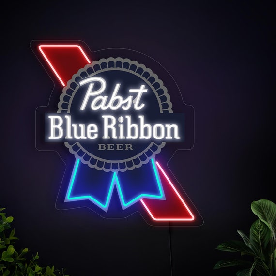 Pabst Blue Ribbon パブストネオン看板 Pabst Blue Ribbon Neon Sign, Pabst Blue Ribbon Logo Sign