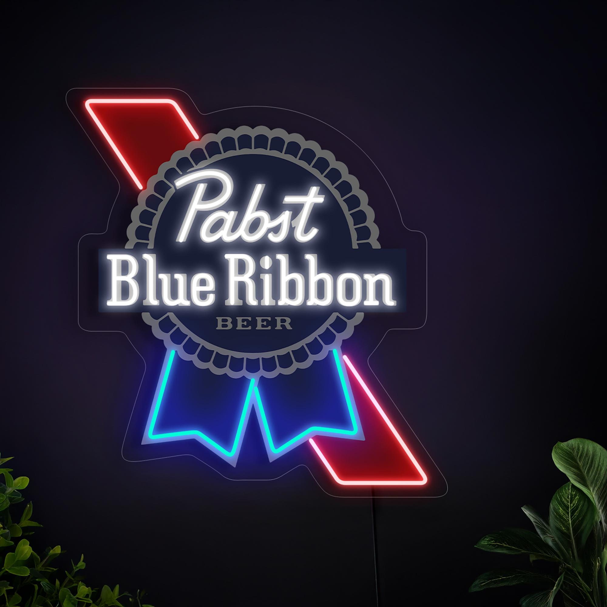 ネオンサイン Pabst Blue Ribbon ビール BAR 店舗装飾 Pabst Blue Ribbon Neon Sign, Pabst Blue Ribbon Logo Sign