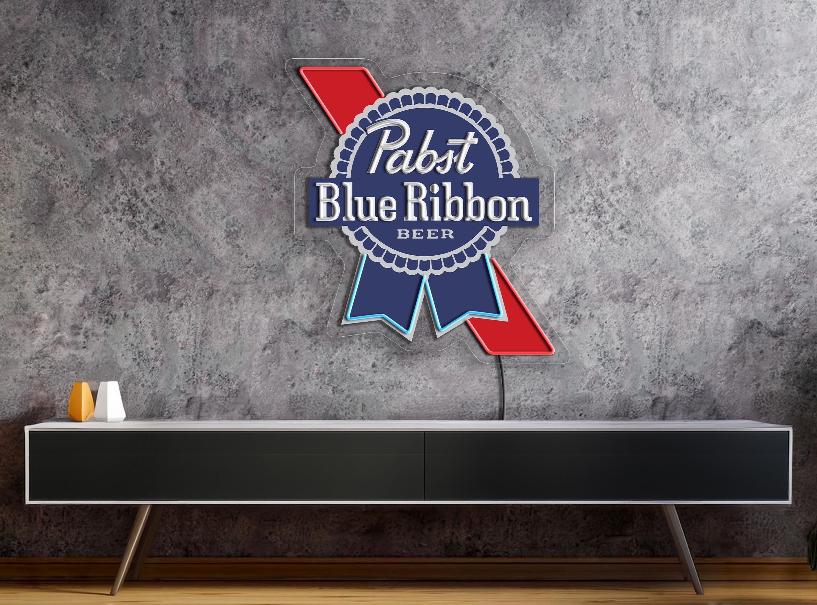 Pabst Blue Ribbon Neon Sign, Pabst Blue Ribbon Logo Sign, Pabst