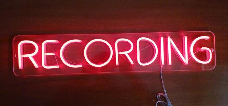 Recording Neon Sign, Recording Studio Sign, Recording Led Sign ...