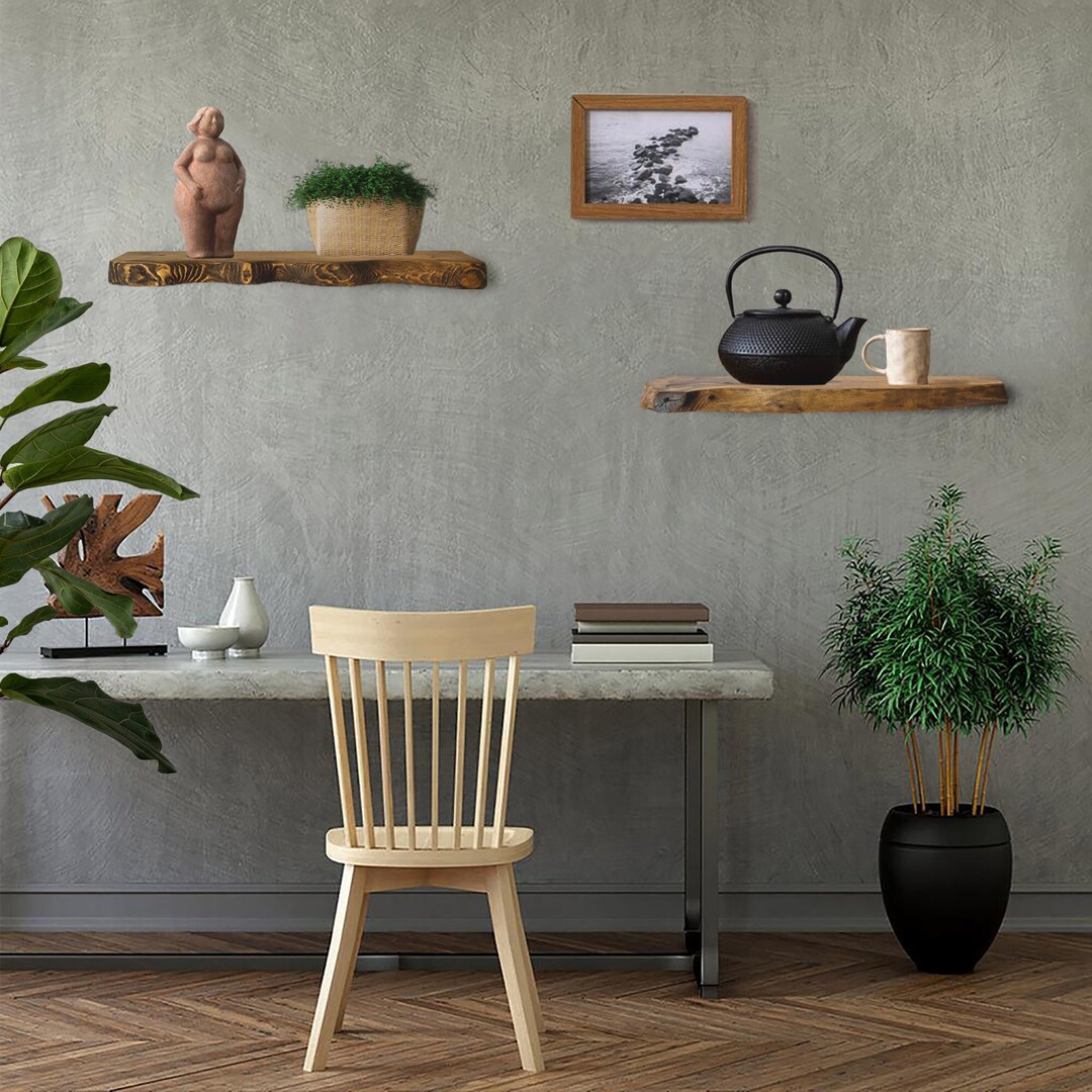 Wood Floating Shelves, Live Edge Floating Shelves,floating Shelves for