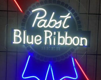 Pabst Blue Ribbon パブストネオン看板 Pabst Blue Ribbon Neon Sign, Pabst Blue Ribbon Logo Sign