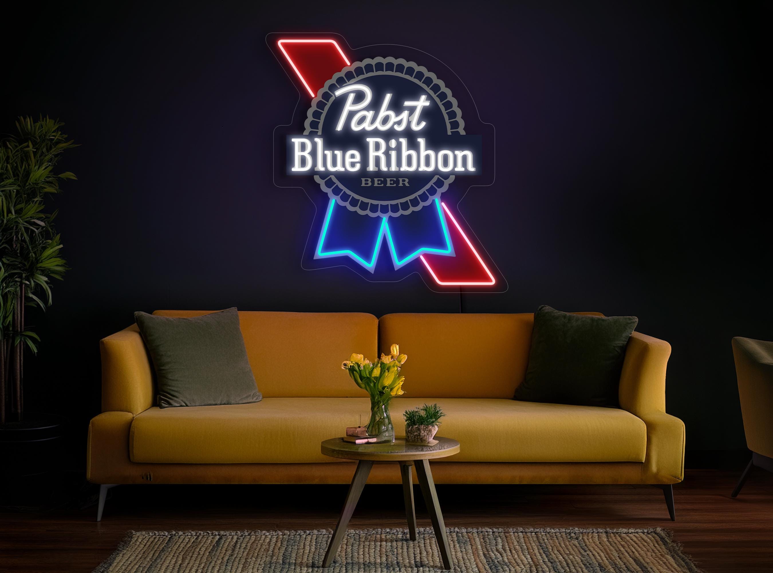 ネオンサイン Pabst Blue Ribbon ビール BAR 店舗装飾 Neon Signs Bar Beer Pabsts Blue Ribbon Sign Glass Neon Signs