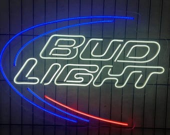 Bud Light Neon Sign, Bud Light Led Sign, Bud Light Logo, Bud