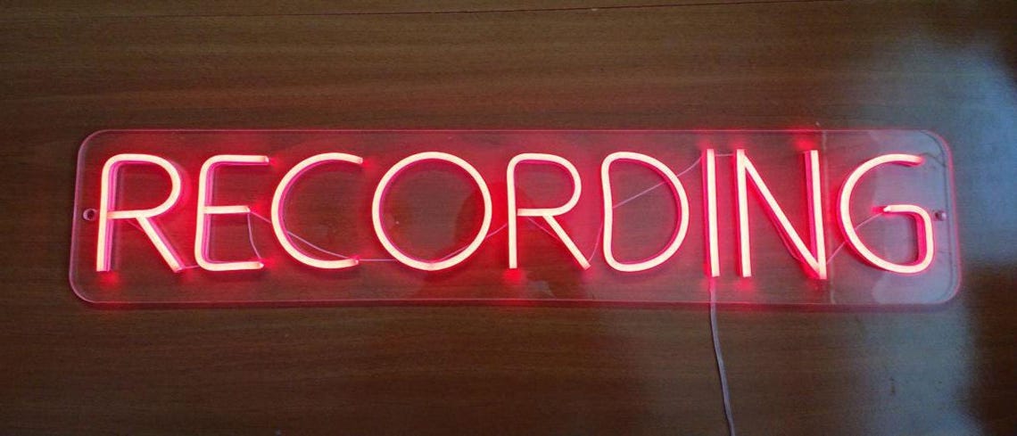 Recording Neon Sign, Recording Studio Sign, Recording Led Sign ...