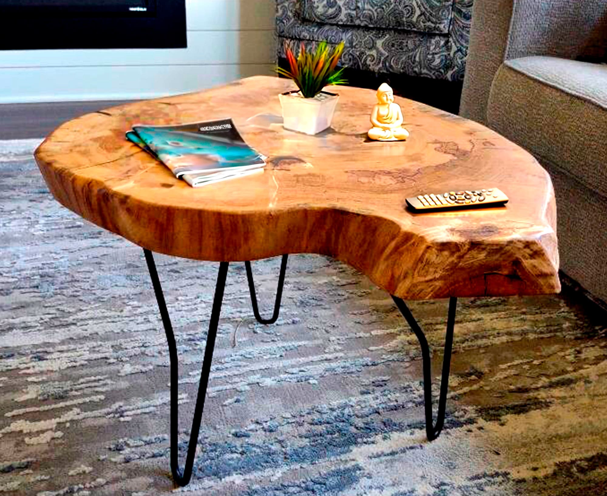 Round slab on sale coffee table
