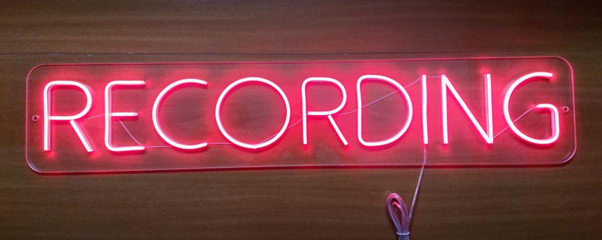 Recording Neon Sign, Recording Studio Sign, Recording Led Sign ...