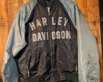 Harley Davidson 100th Anniversary Nylon Bomber Jacket size Large 2003