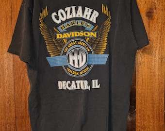 vintage Harley Davidson logo-FREEDOM MACHINE XL shirt