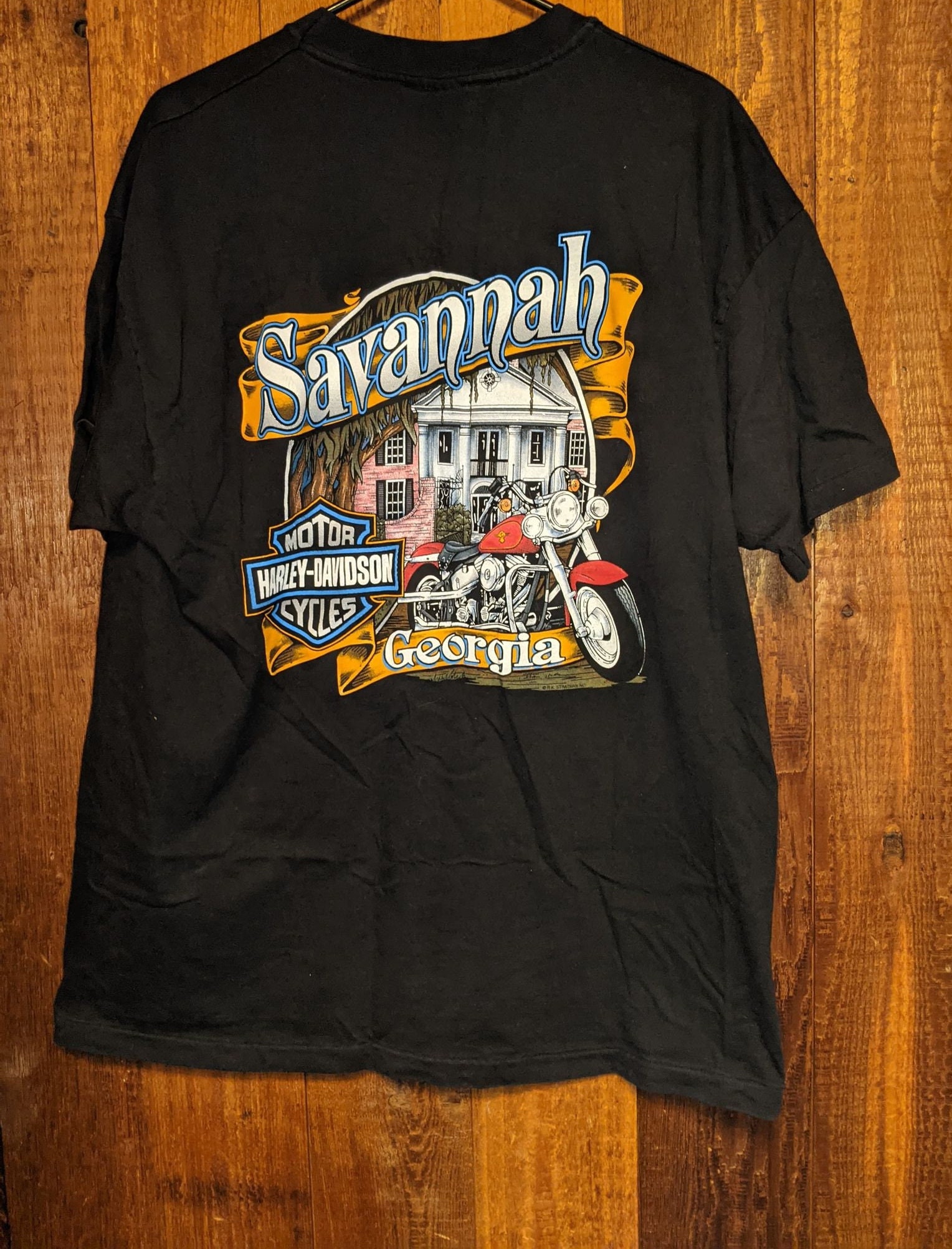 HARLEY DAVIDSON スウェード レザー シャツ XL 古着 90s HARLEY DAVIDSON ウィング スカル ラバー プリント